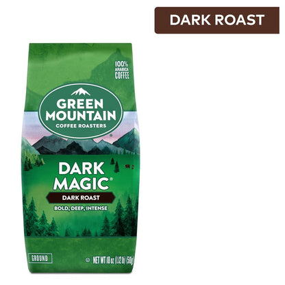 Green Mountain Dark Magic Ground Coffee | Extra Bold Dark Roast, 18oz | Origin Zero