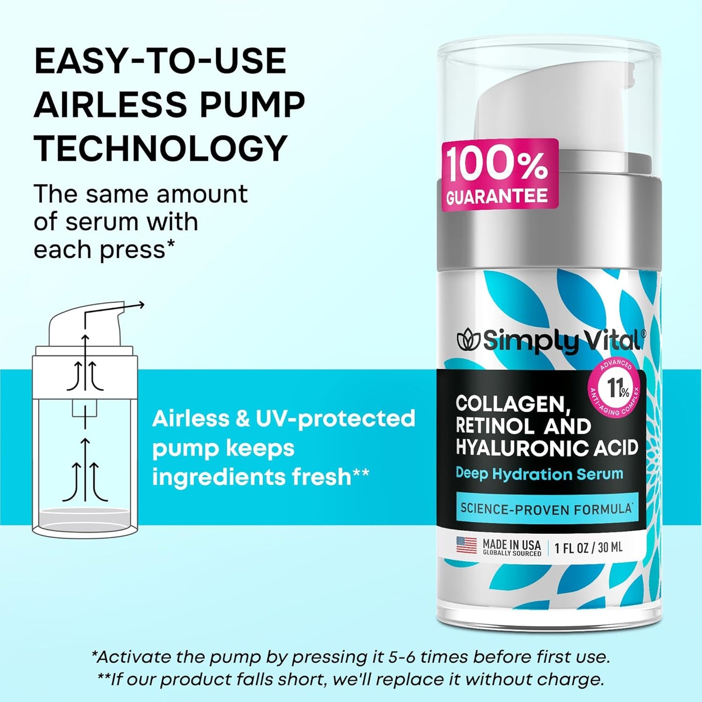 Collagen, Retinol & Hyaluronic Acid Face Serum | Anti-Aging | Origin Zero