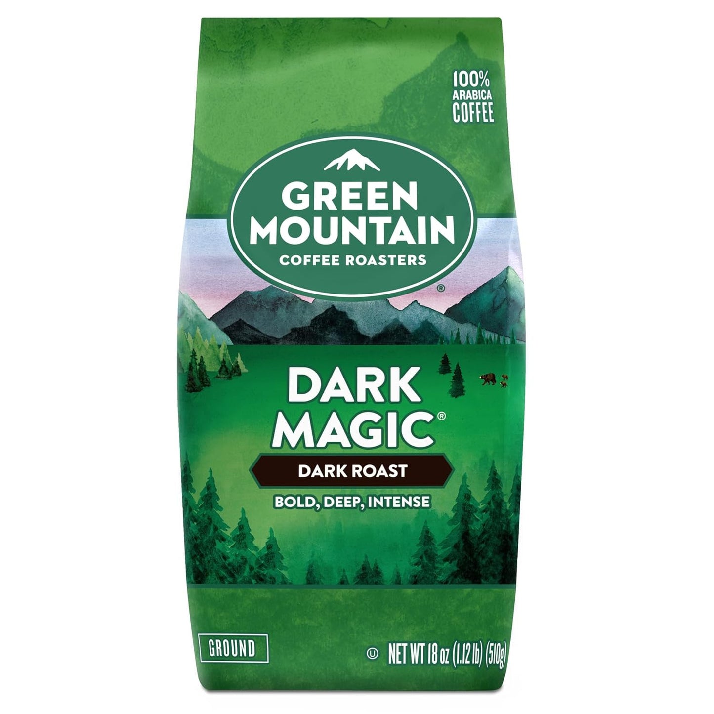 Green Mountain Dark Magic Ground Coffee | Extra Bold Dark Roast, 18oz | Origin Zero