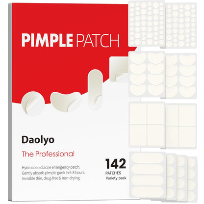 Large Acne Pimple Patches | 6 Sizes, 142 Counts, Hydrocolloid | Origin Zero