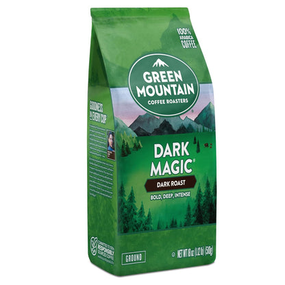 Green Mountain Dark Magic Ground Coffee | Extra Bold Dark Roast, 18oz | Origin Zero