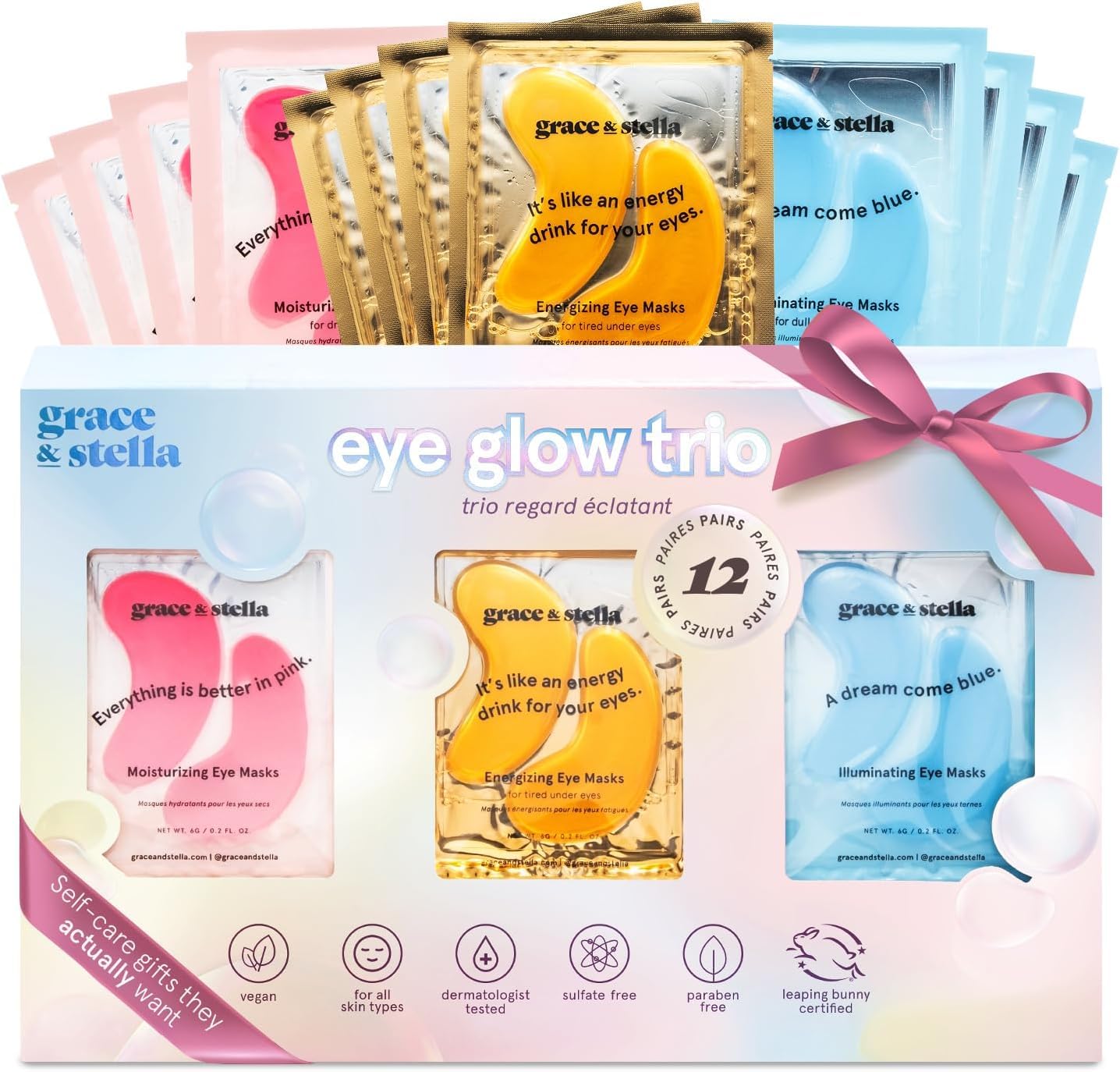 grace & stella Gold Under Eye Masks | Dark Circles & Puffiness | Origin Zero
