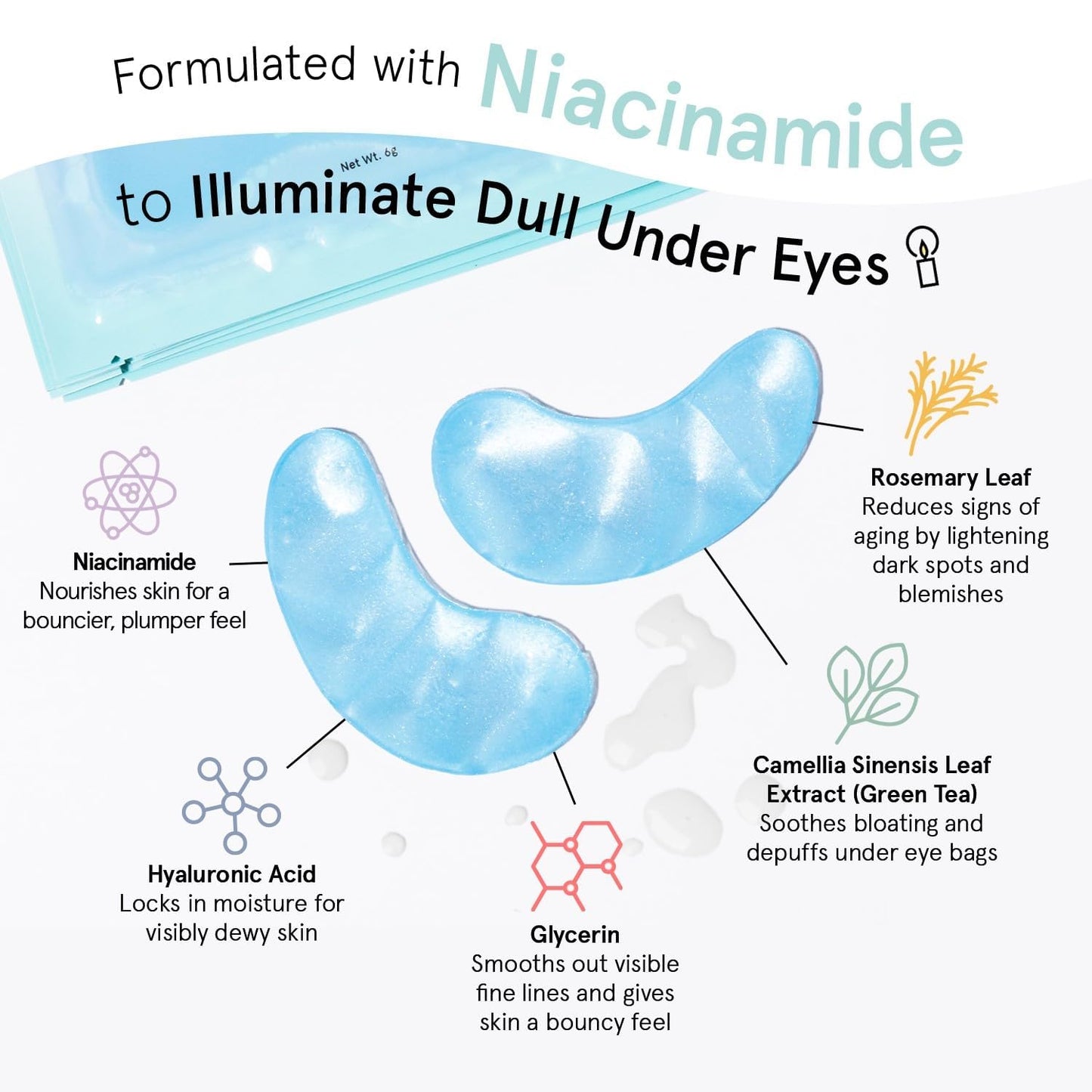 grace & stella Gold Under Eye Masks | Dark Circles & Puffiness | Origin Zero