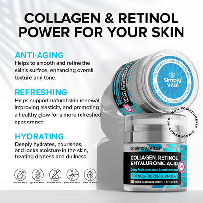 Collagen, Retinol & Hyaluronic Acid Face Serum | Anti-Aging | Origin Zero