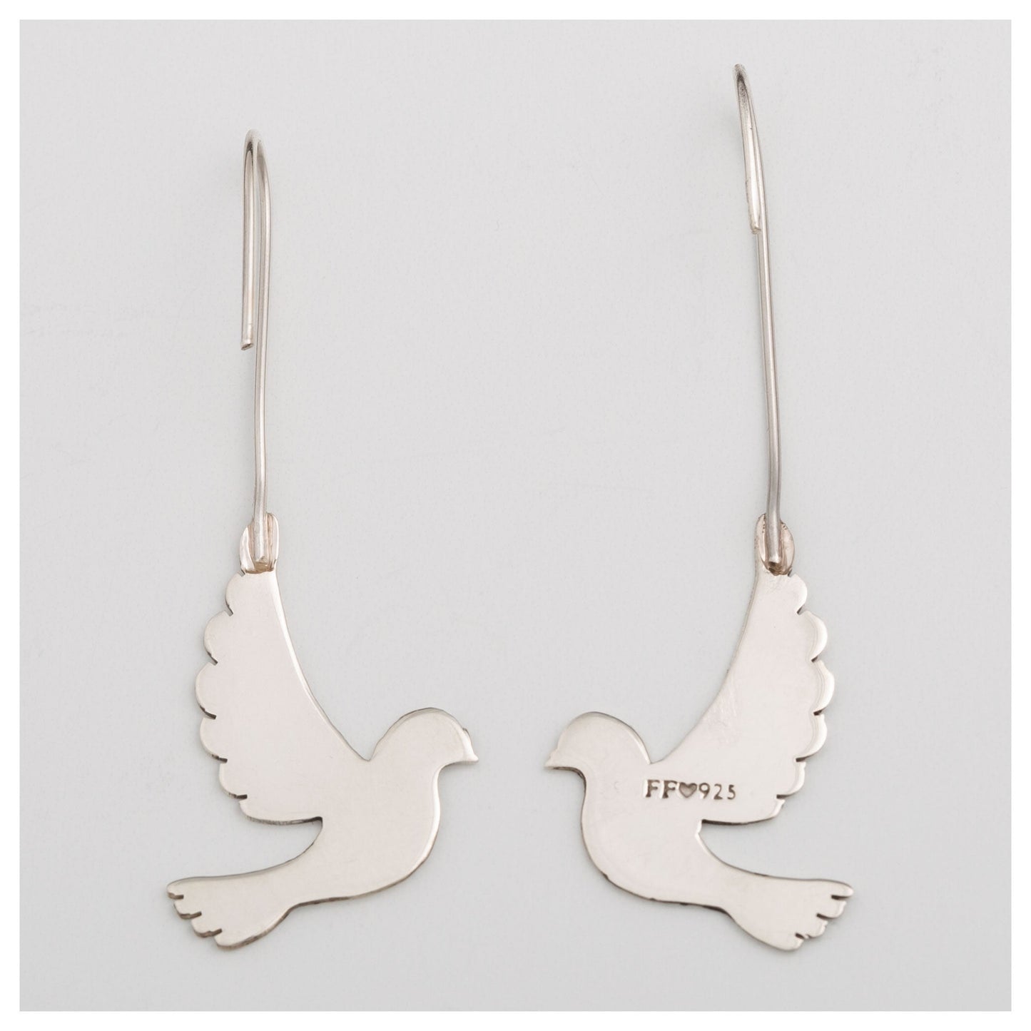 Dove Silhouette Sterling Earrings