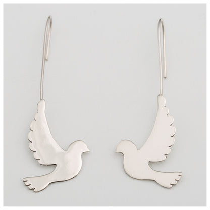 Dove Silhouette Sterling Earrings