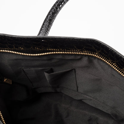 Patterned Paw Faux Leather Handbag