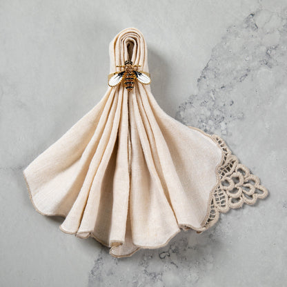 Elegant Bee Napkin Ring - Set of 4