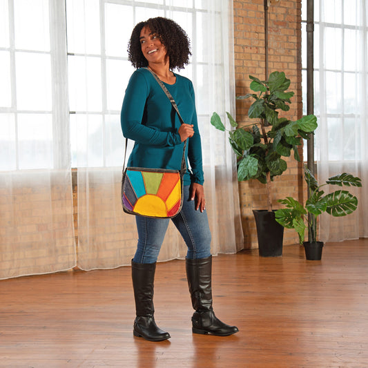 Rising Sun Stone Washed Messenger Bag