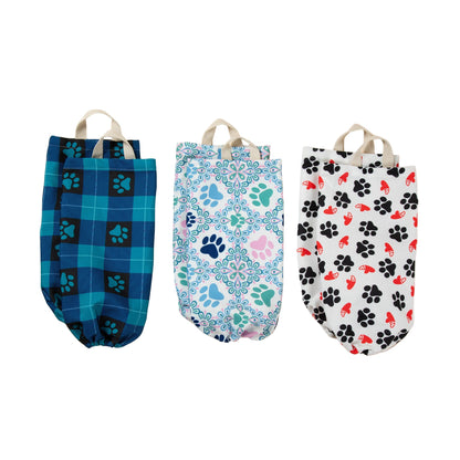 Paw Print Plastic Bag Holder - Set of 2