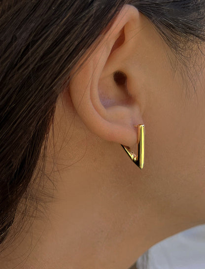 ACHIEVE Triangle Huggies | Sterling Silver