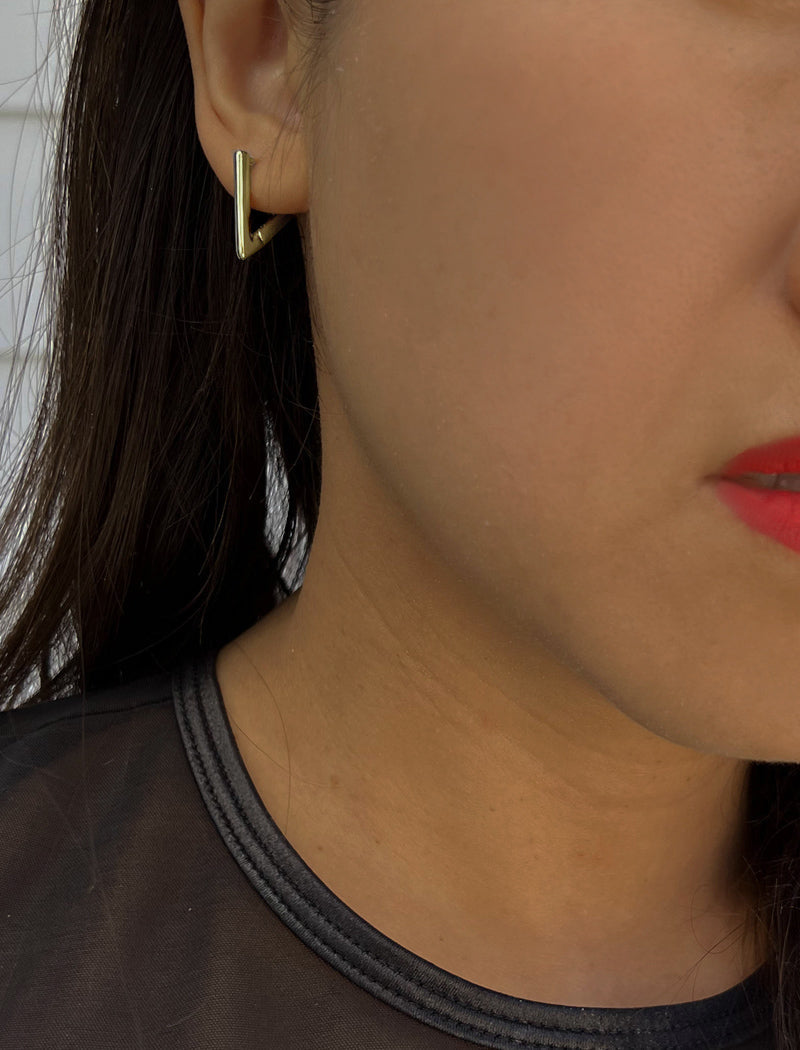 ACHIEVE Triangle Huggies Earrings | Gender Neutral