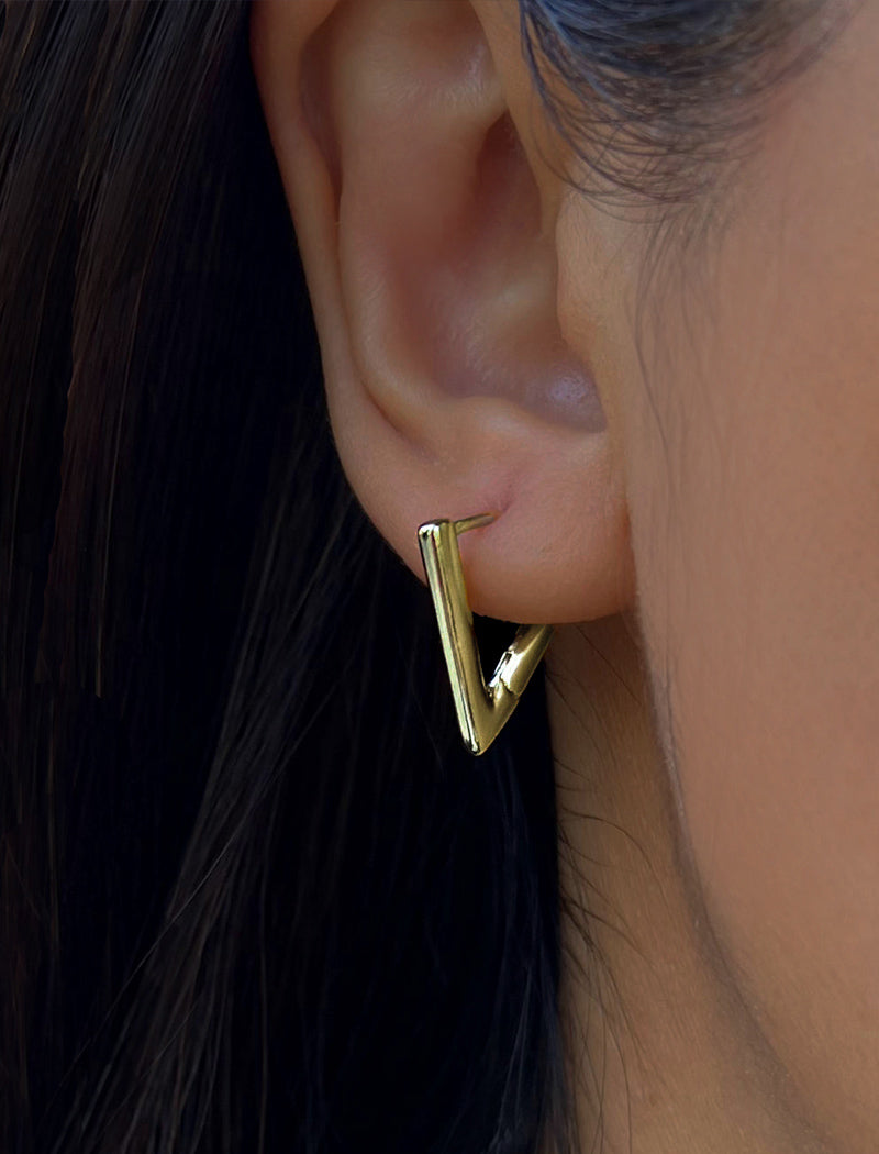 ACHIEVE Triangle Huggies Earrings | Gender Neutral