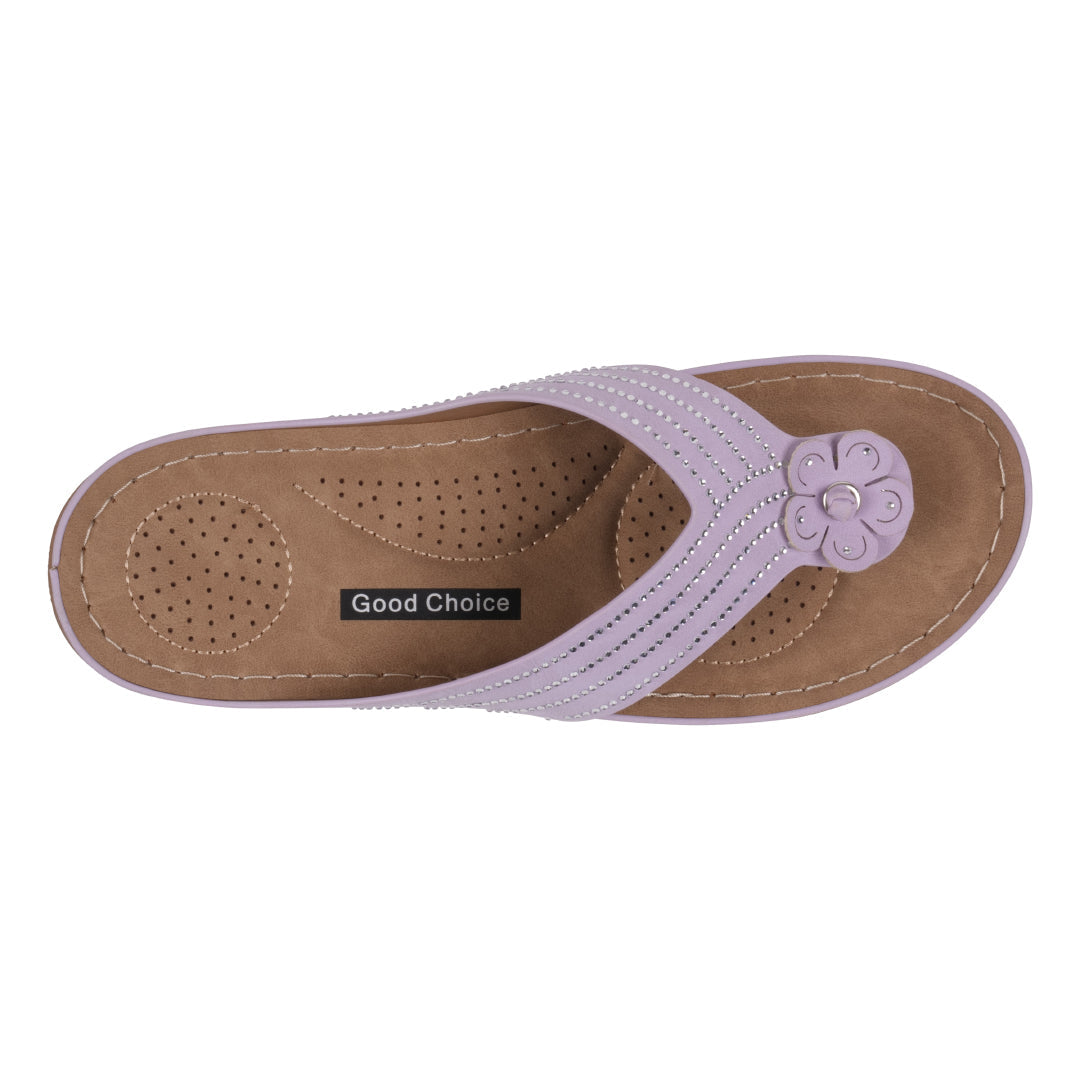 Women's Amari Flower Thong Flat Comfort Sandals