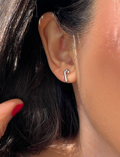 CANDY CANE HOLIDAY Stud Earrings | 18K Gold Over Sterling Silver