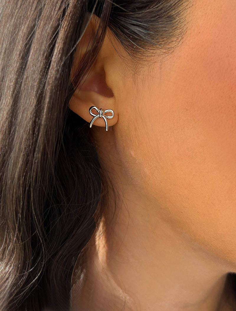 COQUETTE BOW Stud Earrings | Sterling Silver