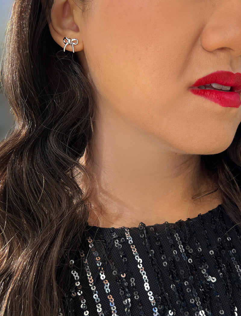 COQUETTE BOW Stud Earrings | Sterling Silver