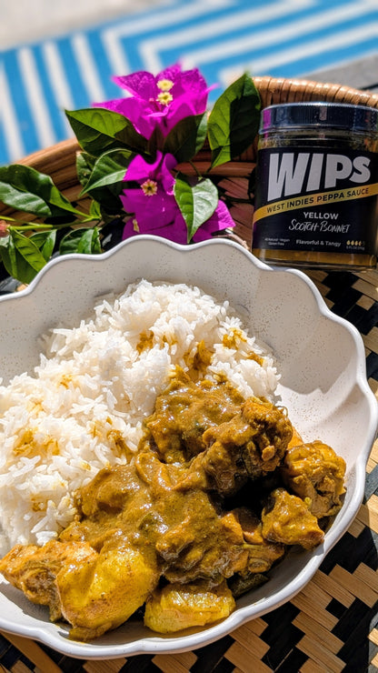 WIPS Yellow Scotch Bonnet Pepper Sauce Tangy Costa Rica Blend