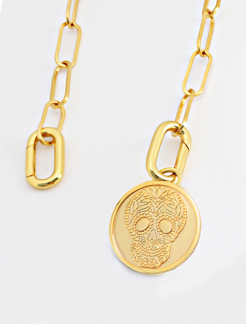 DAY OF THE DEAD Sugar Skull Mexican Necklace Charm (Pendant Only)