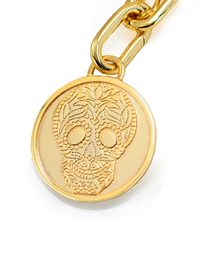 DAY OF THE DEAD Sugar Skull Mexican Necklace Charm (Pendant Only)