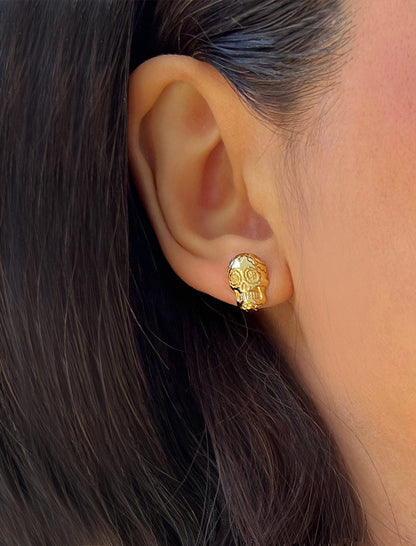 DAY OF THE DEAD Skull Stud Earrings | 925 Sterling Silver