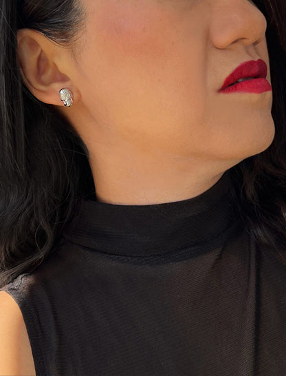 DAY OF THE DEAD Skull Stud Earrings | 925 Sterling Silver