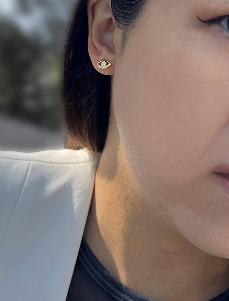 EVIL EYE Stud Earrings | Sterling Silver