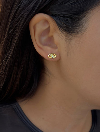 EVIL EYE Stud Earrings | Sterling Silver