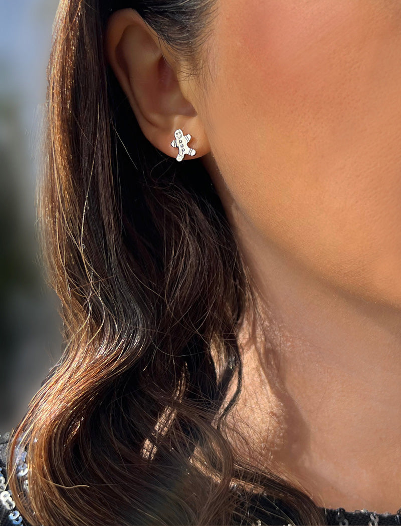 GINGERBREAD Stud Earrings | 18K Gold Over Sterling Silver