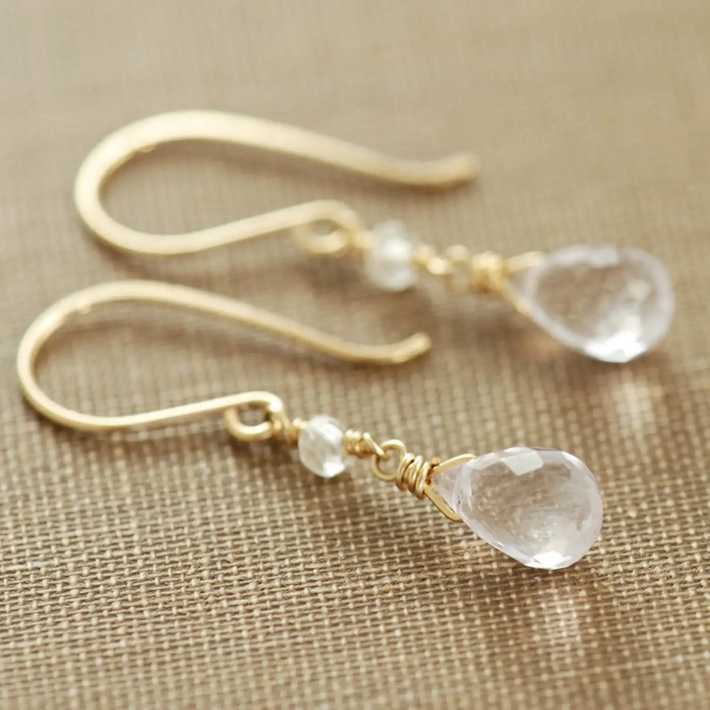 Handmade Seafoam Chalcedony & Seed Pearl Dangle Earrings Gold Earrings with Pearl Clusters Fashion Jewelry Accessory