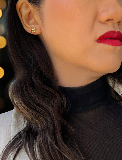SPARKLE Star Stud Earrings | Sterling Silver