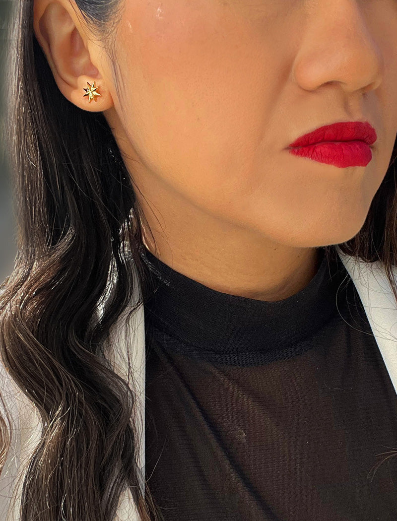 SPARKLE Star Stud Earrings | Sterling Silver