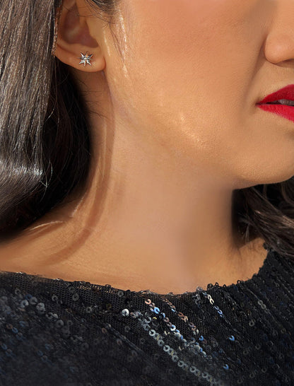 SPARKLE Star Earrings | Sterling Silver