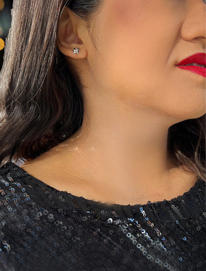 SPARKLE Star Earrings | Sterling Silver