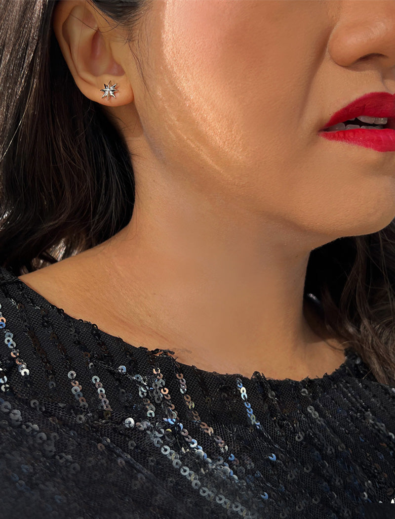 SPARKLE Star Earrings | Sterling Silver