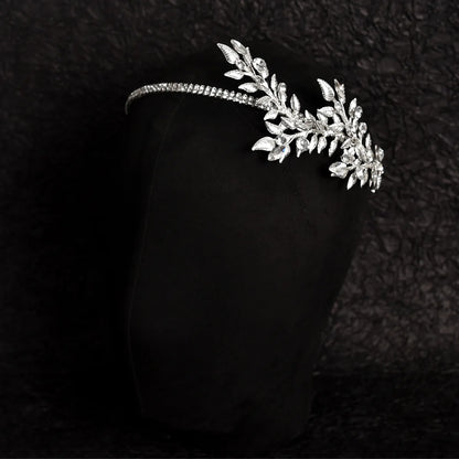 Handmade Leaf Bridal Headband – Elegant Wedding Hair Accessory for Brides & Bridesmaids