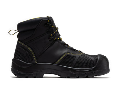 ROCKROOSTER Woodland Black 6 inch Waterproof Composite Toe Leather Work Boots AK663
