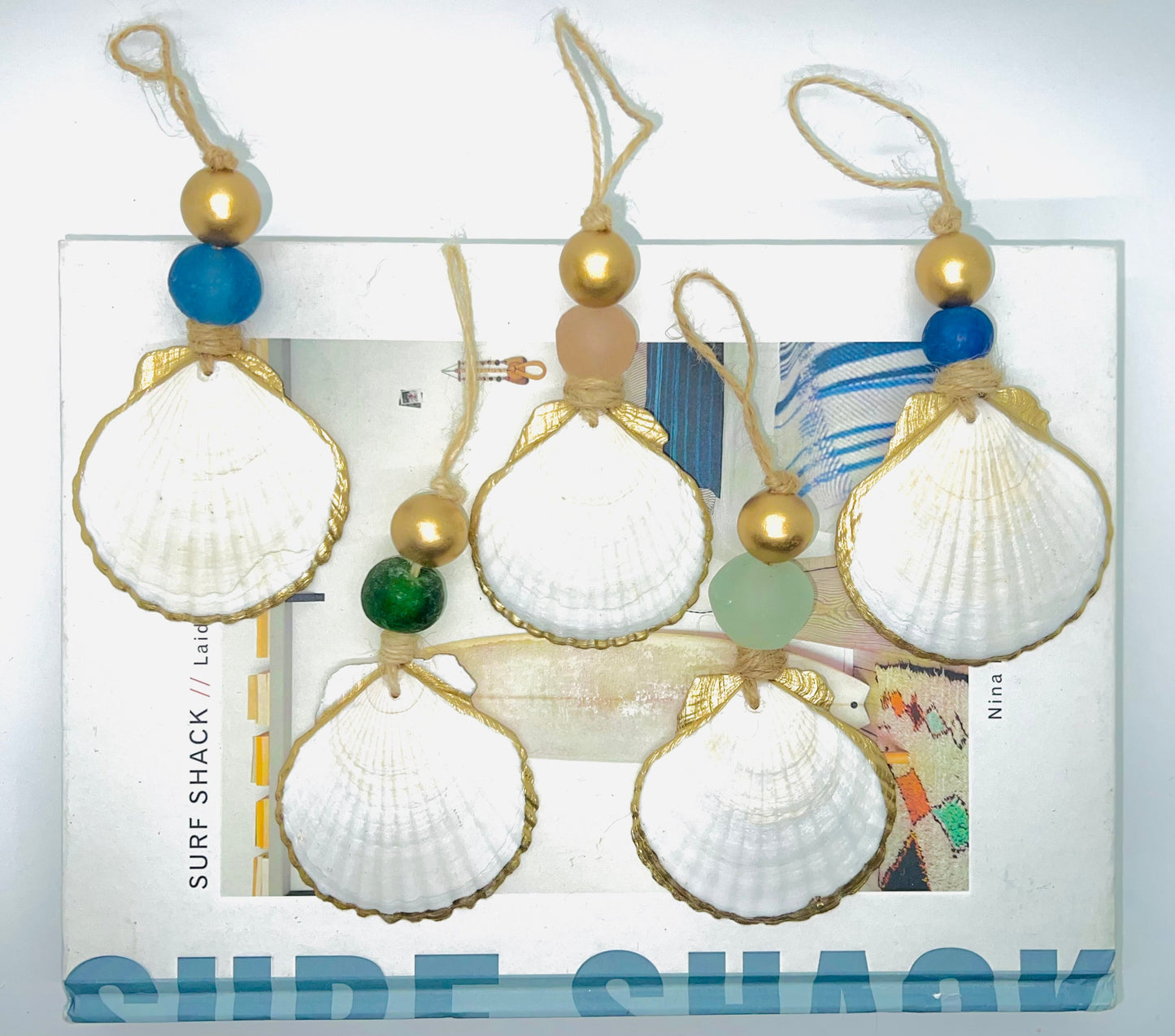 Gilded Scallop Coastal Holiday Ornament