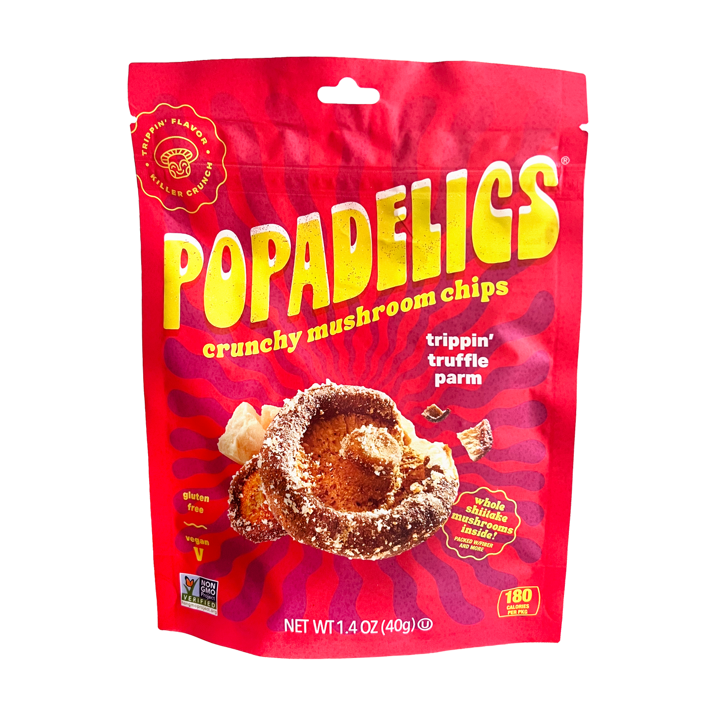 Popadelics Crunchy Mushroom Chips Variety Pack 6 Pack All Flavors