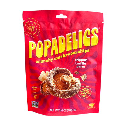 Popadelics Crunchy Mushroom Chips Variety Pack 6 Pack All Flavors