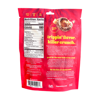 Popadelics Crunchy Mushroom Chips Variety Pack 6 Pack All Flavors