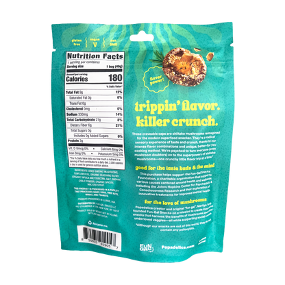 Popadelics Crunchy Mushroom Chips Variety Pack 6 Pack All Flavors