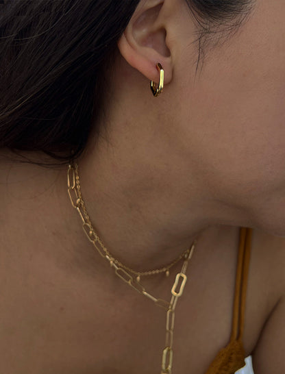 INNOVATE Hexagon Mini Hoop Earrings | Sterling Silver