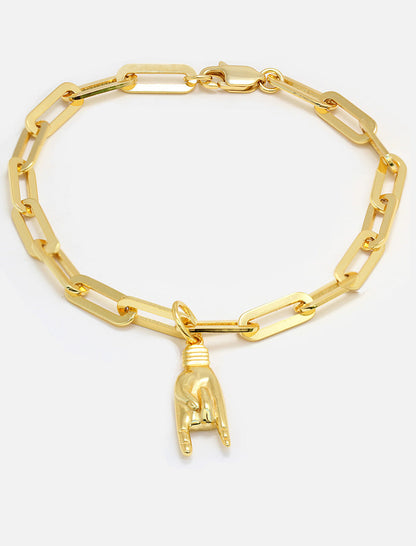ITALIAN HAND Charm Chain Bracelet