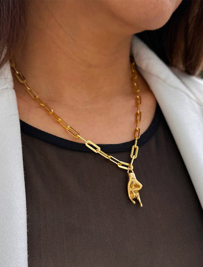 ITALIAN HAND Necklace Charm Pendant Only