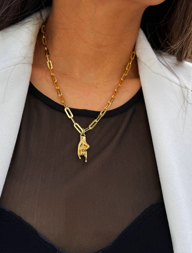 ITALIAN HAND Necklace Charm Pendant Only