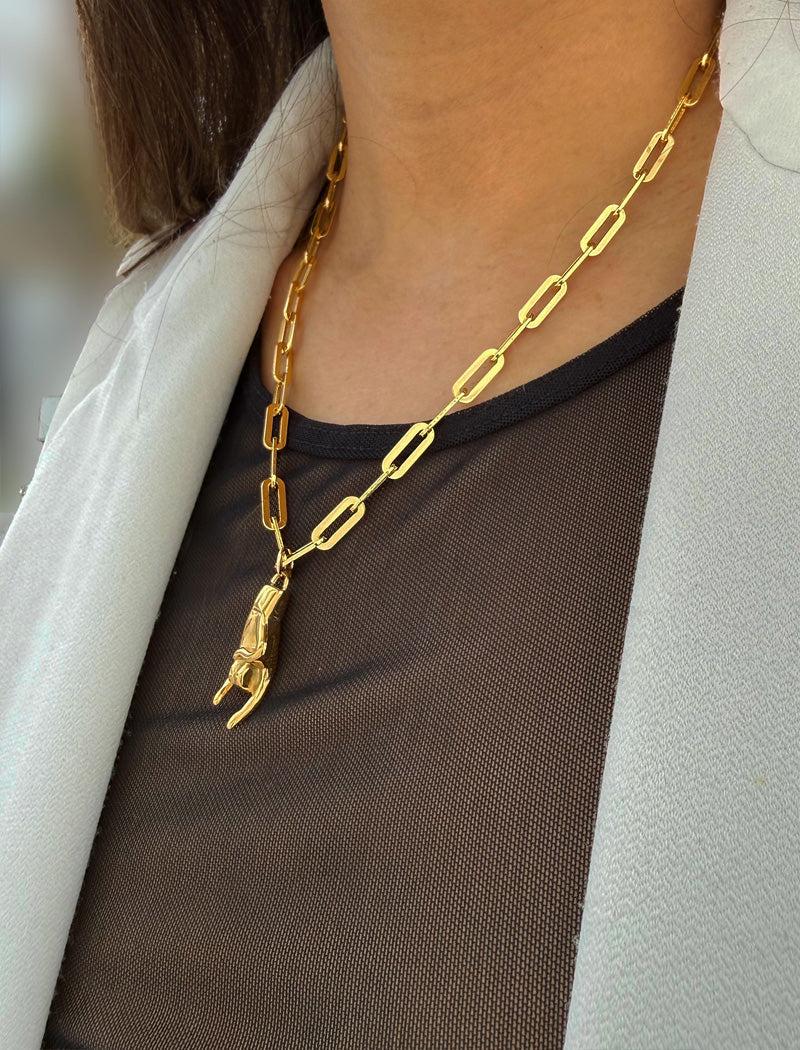 ITALIAN HAND Necklace Charm Pendant Only