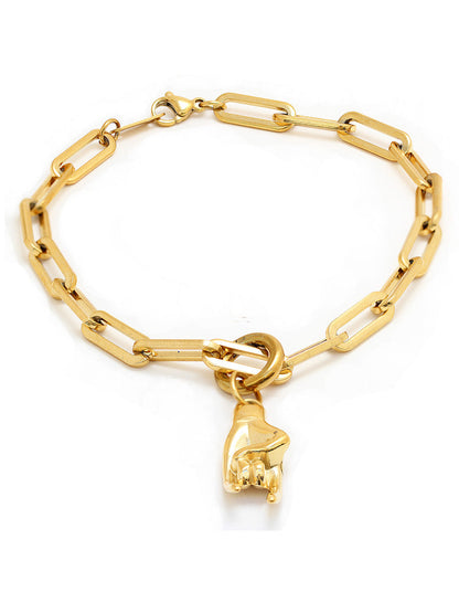 ITALIAN HAND Charm Chain Bracelet