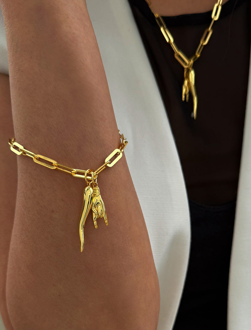ITALIAN HORN Charm Bracelet