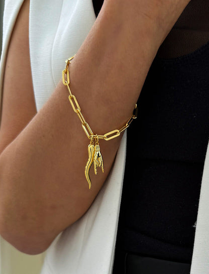ITALIAN HORN Charm Bracelet